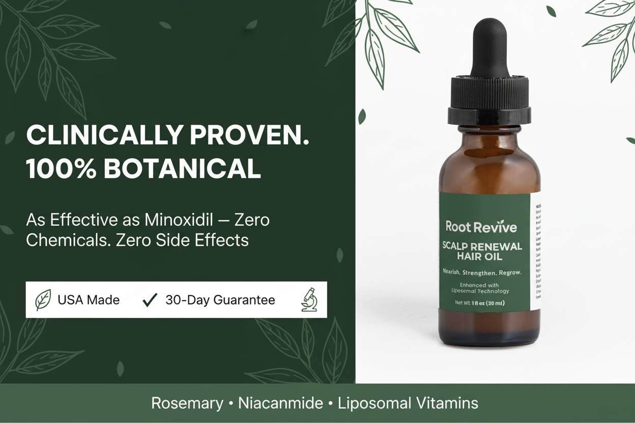 RootRevive Hero Banner with Product